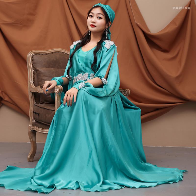 Stage Wear Elegant Muwashahat Costumes Girls Fairy Outfit Women Folklore Long Gown Court Dance Dress Pearl Decoration Satin 3pcs Set, Apricot
Stage Wear Elegant Muwashahat Costumes Girls Fairy Outfit Women Folklore Long Gown Court Dance Dress Pearl Decoration Satin 3pcs Set, Apricot