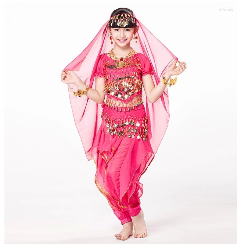 Stage Wear Children Dance 5-piece Set Costume Top Belt Pants And Head Pieces Coin Bracelets Bollywood Costumes For Kids, Gold
Stage Wear Children Dance 5-piece Set Costume Top Belt Pants And Head Pieces Coin Bracelets Bollywood Costumes For Kids, Gold