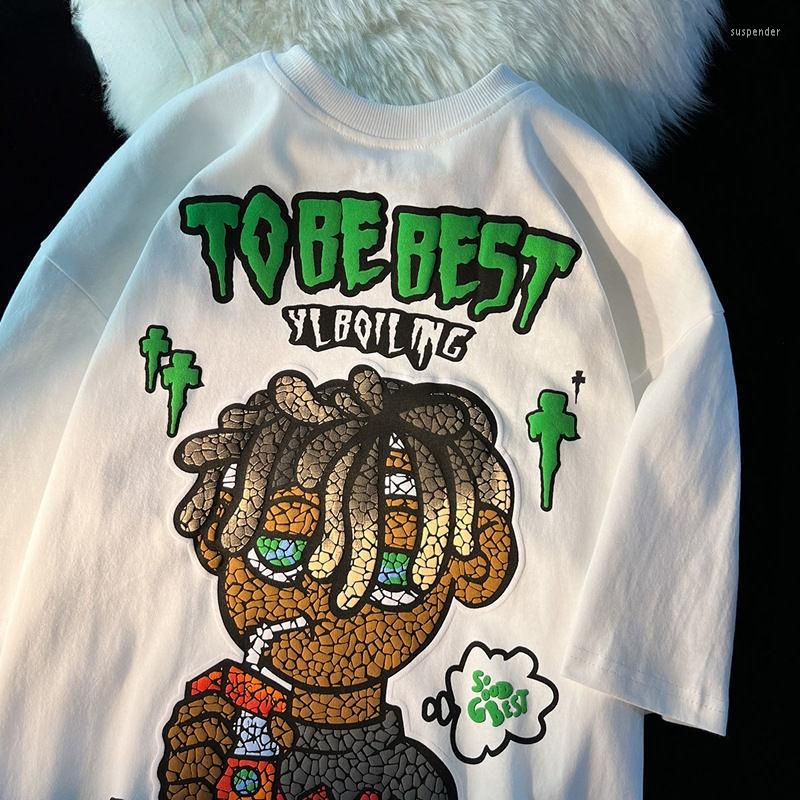 Men' T Shirts European And American Street Cartoon Printing Design Short Sleeved Shirt Men Women Loose Fashion Half Sleeve Top, Black
Men' T Shirts European And American Street Cartoon Printing Design Short Sleeved Shirt Men Women Loose Fashion Half Sleeve Top, Black