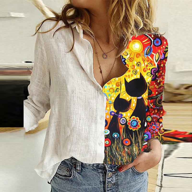 Women's Blouses Fashion Woman 2023 Loose Cartoon Retro Digital Printing Long-Sleeved Lapel Shirt Ladies Women Shirts Single-breasted, 893310
Women's Blouses Fashion Woman 2023 Loose Cartoon Retro Digital Printing Long-Sleeved Lapel Shirt Ladies Women Shirts Single-breasted, 893310