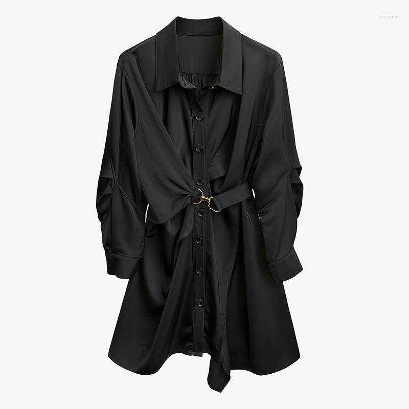 Casual Dresses Female Solid Shirt Dress For Women Lapel Long Sleeve High Waist Tunic Black Fashion Clothing Fall
Casual Dresses Female Solid Shirt Dress For Women Lapel Long Sleeve High Waist Tunic Black Fashion Clothing Fall