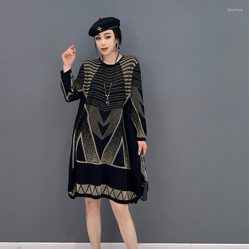 Casual Dresses Female Elegant Pattern Sweater Mini Dress Spring Autumn Long Sleeve Loose Knitted Pullovers, Black
Casual Dresses Female Elegant Pattern Sweater Mini Dress Spring Autumn Long Sleeve Loose Knitted Pullovers, Black