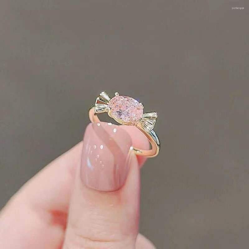 Wedding Rings Sweet Lovely Candy Shape Finger Exquisite Shiny Pink Rhinestone Chic Light Luxury Buckle
Wedding Rings Sweet Lovely Candy Shape Finger Exquisite Shiny Pink Rhinestone Chic Light Luxury Buckle