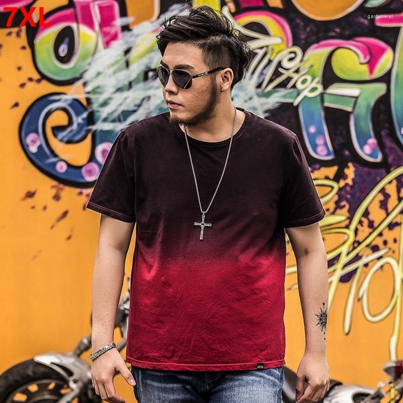Men's T Shirts Gradient Color Short-sleeved Summer Cotton Large Size Stretch-neck T-shirt 7XL 6XL, Red
Men's T Shirts Gradient Color Short-sleeved Summer Cotton Large Size Stretch-neck T-shirt 7XL 6XL, Red