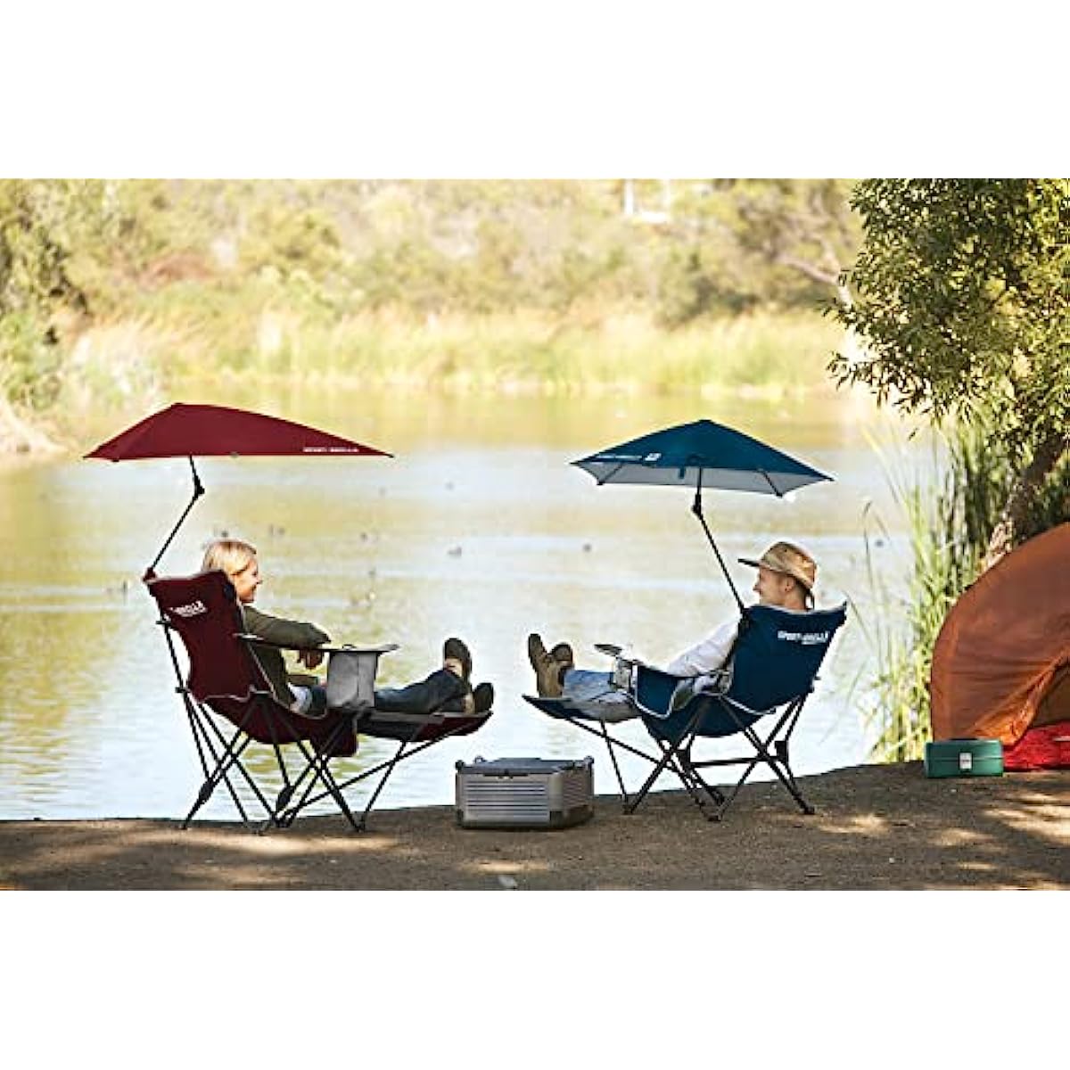 Sport Brella Beach Chair with UPF 50 Adjustable Umbrella foldable chair