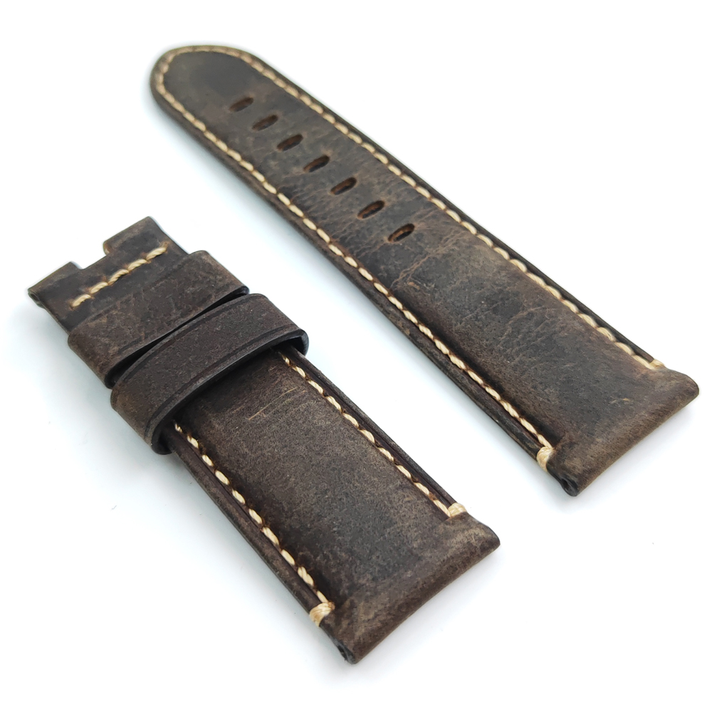 24mm - 22mm Dark Brown Nubuck Calf Leather Band Folding Deployment Clasp Strap For PAM PAM111 Wirst Watch
24mm - 22mm Dark Brown Nubuck Calf Leather Band Folding Deployment Clasp Strap For PAM PAM111 Wirst Watch