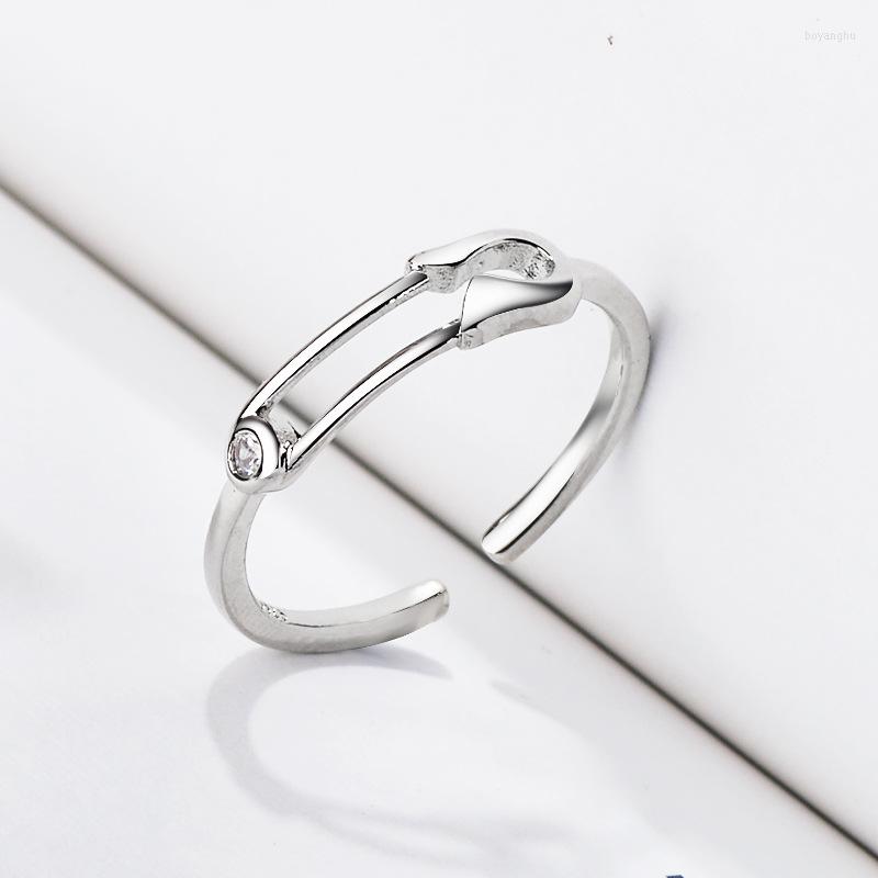 Wedding Rings Creative Style Silver Pin Ring Paper Clip Shape Adjustable For Women Fashion Jewelry
Wedding Rings Creative Style Silver Pin Ring Paper Clip Shape Adjustable For Women Fashion Jewelry