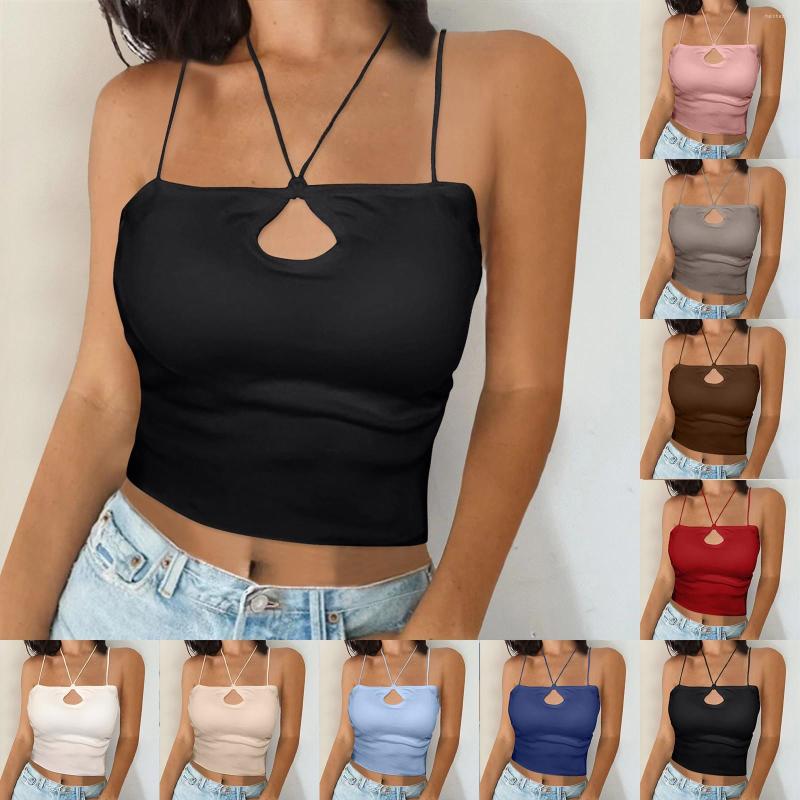 Women's Tanks Solid Color Multi Ice Silk Knitted Hollowed Out Hanging Neck Thin Shoulder Strap Suspender Shirt Ultra Short Girls, Beige
Women's Tanks Solid Color Multi Ice Silk Knitted Hollowed Out Hanging Neck Thin Shoulder Strap Suspender Shirt Ultra Short Girls, Beige