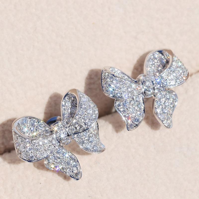 Stud Earrings Shiny Crystal Silver Color Bow Knot Ear Jewelry Zircon Women Party Luxury
Stud Earrings Shiny Crystal Silver Color Bow Knot Ear Jewelry Zircon Women Party Luxury