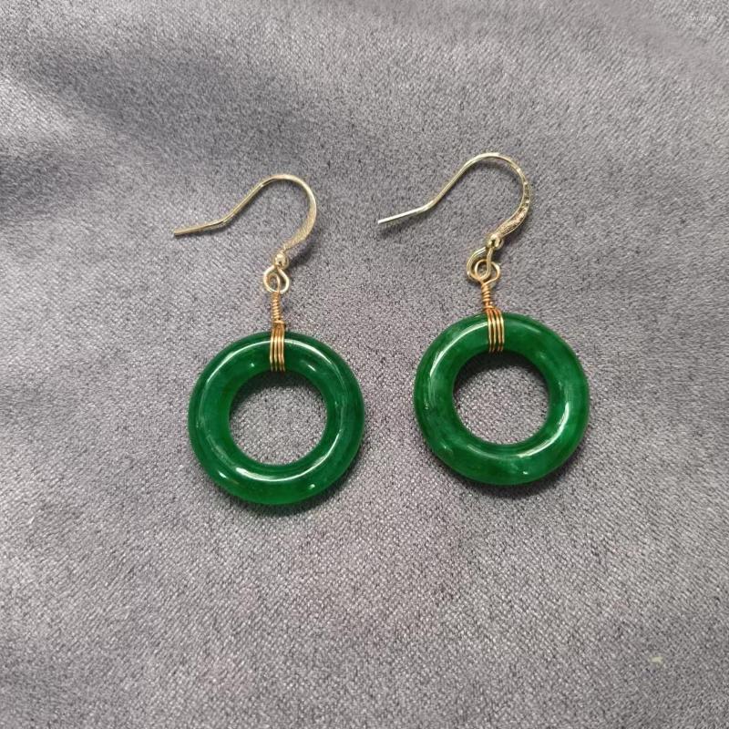 Dangle Earrings 1pcs/lot Natural Dark Green Jadeite Drop 14K Gold Generous Simple Jade Circle Featured Fashion Retro Accessories Gem
Dangle Earrings 1pcs/lot Natural Dark Green Jadeite Drop 14K Gold Generous Simple Jade Circle Featured Fashion Retro Accessories Gem