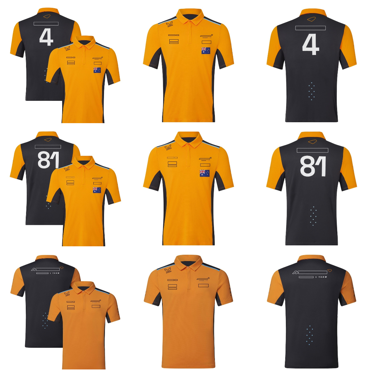 2023 new F1 racing suit T-shirt summer short-sleeved POLO shirt team drivers with the same lapel customization