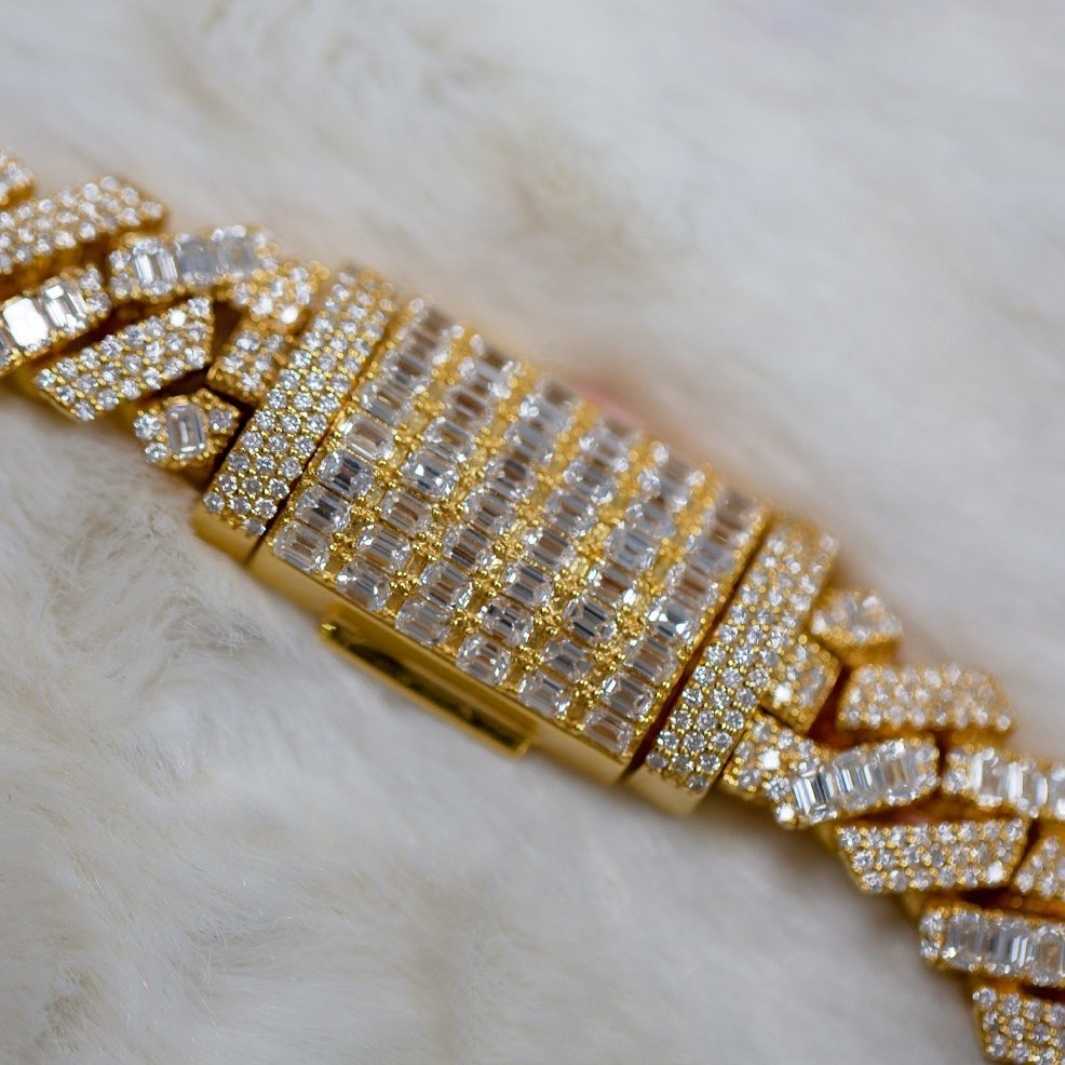 Iced Out Round and Baguette Moissanite Dia Custom Men Pendant Hip Hop Jewelry S Sterg Sier Necklace