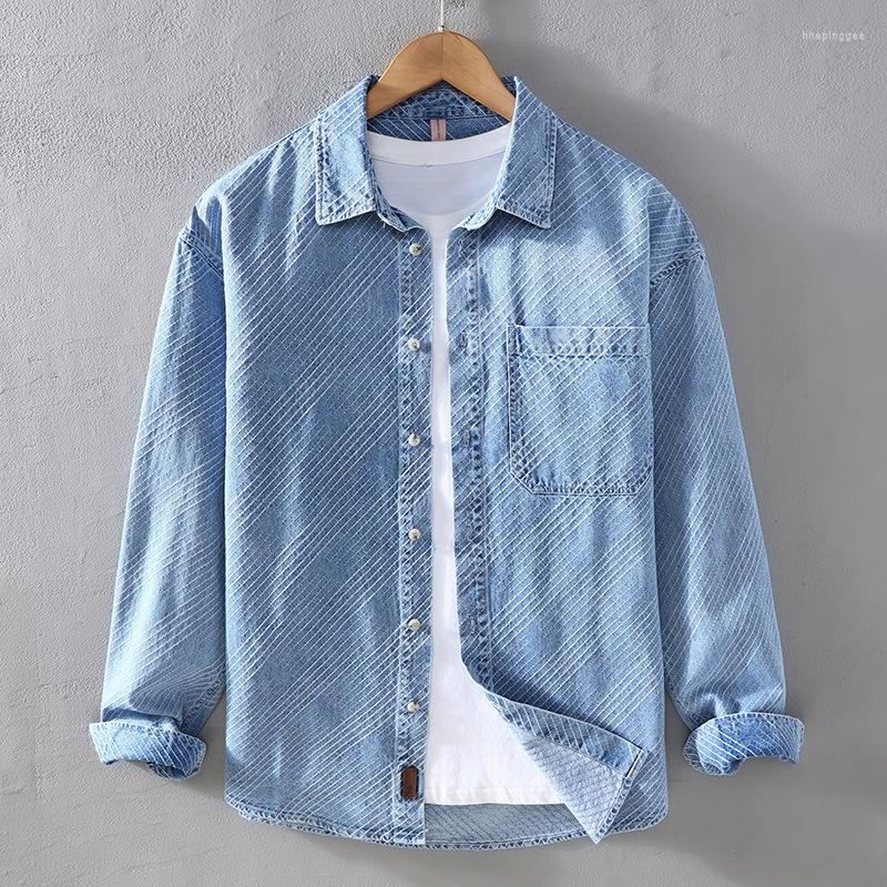Men's Casual Shirts Japanese Retro Men's Denim Long-sleeved Shirt Natural Fresh All-match Square Neck Jean Thin Jacket 2023 Spring, Light blue
Men's Casual Shirts Japanese Retro Men's Denim Long-sleeved Shirt Natural Fresh All-match Square Neck Jean Thin Jacket 2023 Spring, Light blue