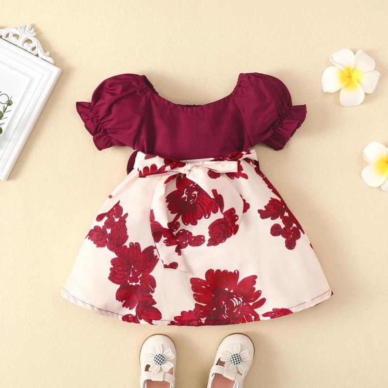 Girl Dresses 2023 0-5Y Sweet Kids Girls Dress Summer Puff Short Sleeve Pleated Patch Floral Print A-line With Belt Sundress, Picture shown
Girl Dresses 2023 0-5Y Sweet Kids Girls Dress Summer Puff Short Sleeve Pleated Patch Floral Print A-line With Belt Sundress, Picture shown