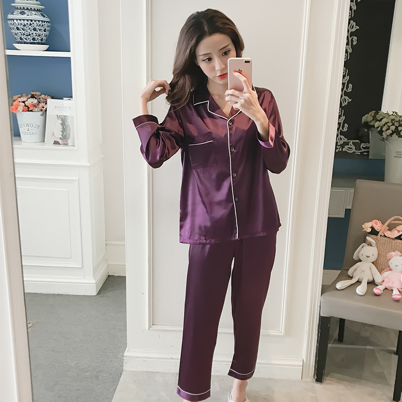 Womens Sleepwear Silk Pajamas Plus Size Solid Cute for Summer Nightwear Pajama Two Piece Set Satin Pyjamas Loungewear 230317