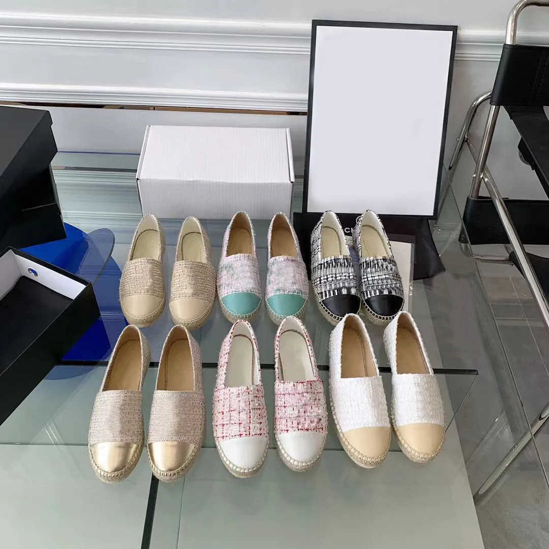 2023 plaid tweed Luxury Casual Women Shoes Espadrilles Summer Designers ladies flat Beach Half Slippers fashion woman Loafers Fisherman canvas Shoe size 34-42, Real pcs pls contact
2023 plaid tweed Luxury Casual Women Shoes Espadrilles Summer Designers ladies flat Beach Half Slippers fashion woman Loafers Fisherman canvas Shoe size 34-42, Real pcs pls contact