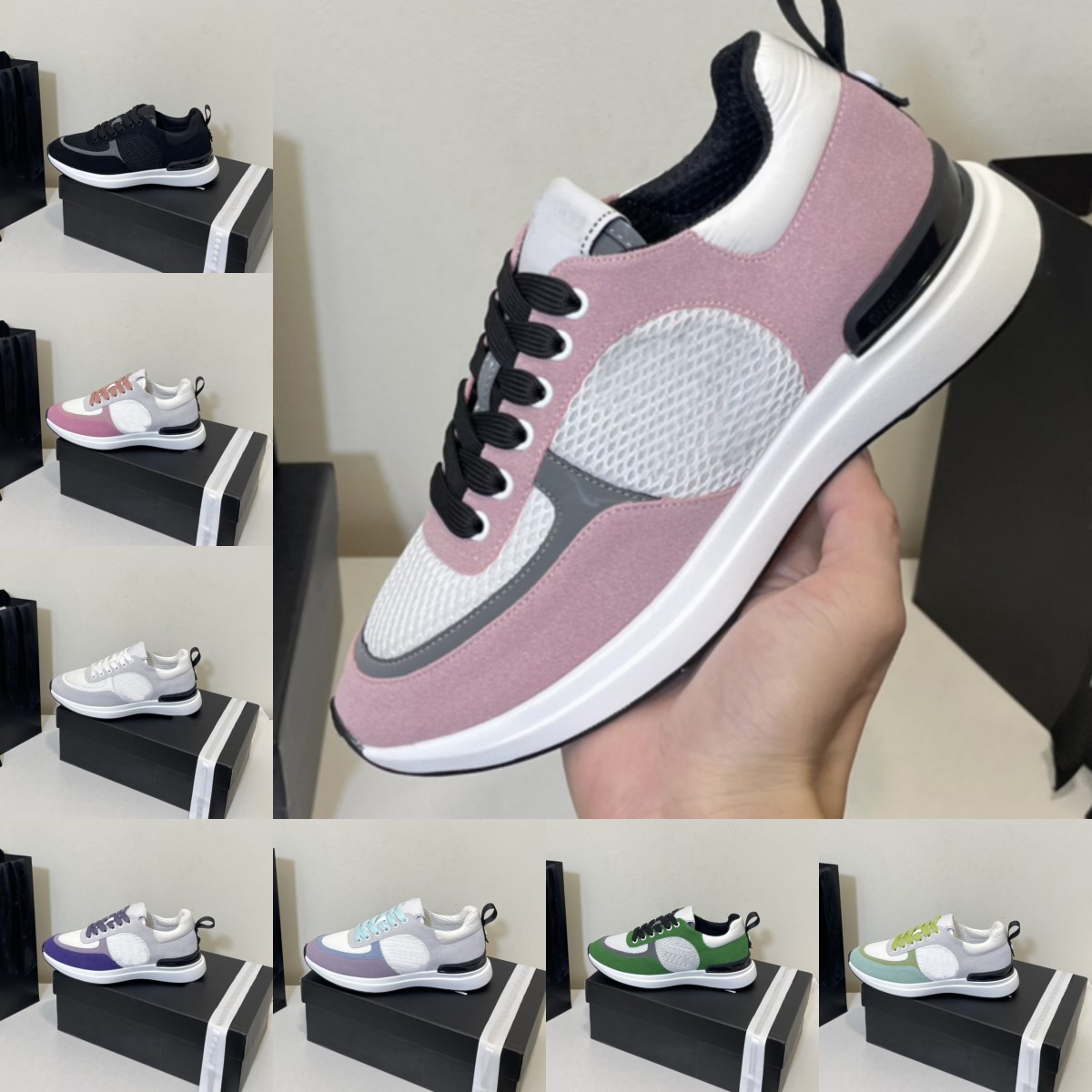 Breathable Sports Shoes Mesh couple Designer Women Low heel Leather Sneakers Brushed Leather Loafers Platform Sneakers Casual letter Shoe Lace-Up suede
Breathable Sports Shoes Mesh couple Designer Women Low heel Leather Sneakers Brushed Leather Loafers Platform Sneakers Casual letter Shoe Lace-Up suede