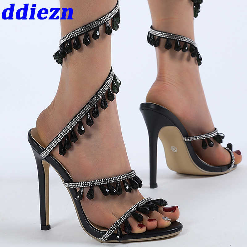 Pumps Stiletto Women Heels Shoes Female Fashion Crystal Ankle Wrap Peep Toe Ladies Thin High Heels Shoes Gladiator Sandals 0316, Black
Pumps Stiletto Women Heels Shoes Female Fashion Crystal Ankle Wrap Peep Toe Ladies Thin High Heels Shoes Gladiator Sandals 0316, Black