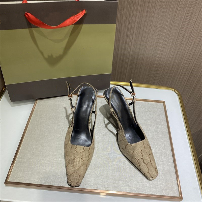 

2023 Designer Luxuries Fashion Women's Sandals Leather stiletto 7CM Sandals Slippers Beach Slipper Wedding shoes Dress shoes Summer Size EUR35-42, As pic