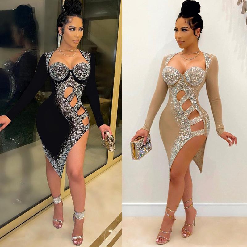Casual Dresses Women' Dress Black Party Elegant Sexy Clothing Club Outdoor Birthday Tight Rhinestone Noble Bodycon Split Skirt
Casual Dresses Women' Dress Black Party Elegant Sexy Clothing Club Outdoor Birthday Tight Rhinestone Noble Bodycon Split Skirt
