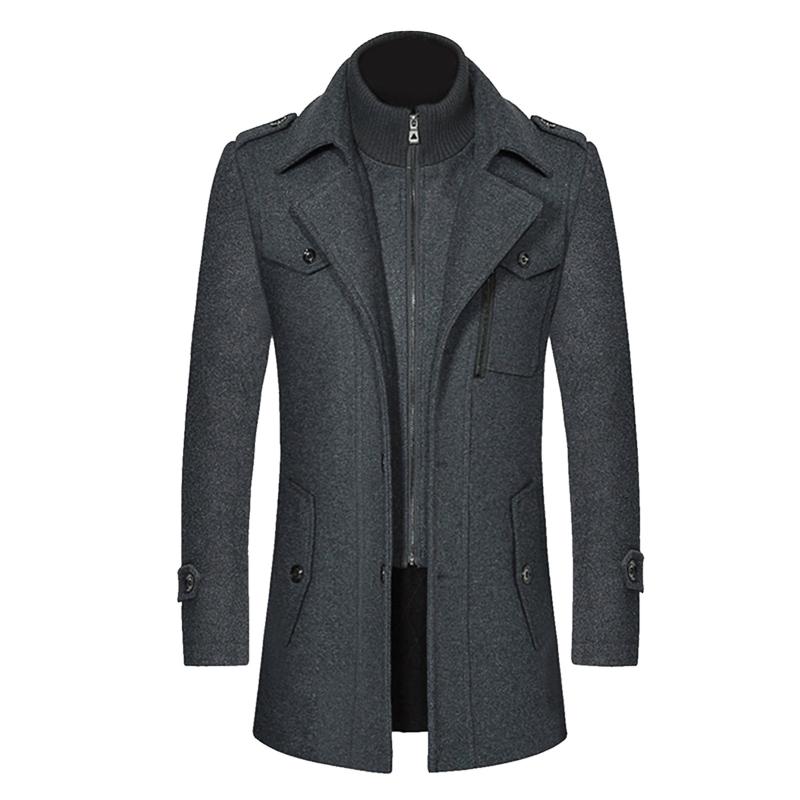 Men's Wool & Blends Fashion Clothing Woolen Jacket Coats Winter Coat Mid-long Trench Classic Solid Thickening #T2G, Black
Men's Wool & Blends Fashion Clothing Woolen Jacket Coats Winter Coat Mid-long Trench Classic Solid Thickening #T2G, Black