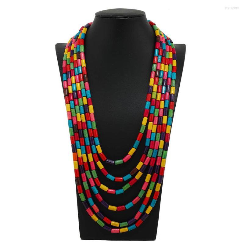 Choker Wooden Colorful Cylindrical Necklace Beaded For Women Boho Multi Layer Chain Jungle Wild Six Exaggerated Accessory
Choker Wooden Colorful Cylindrical Necklace Beaded For Women Boho Multi Layer Chain Jungle Wild Six Exaggerated Accessory
