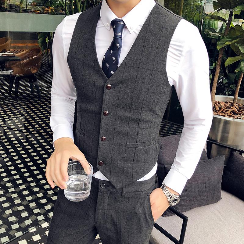 Men's Vests High Quality Suit Vest Men Fashion Wedding Dress Plaid Formal Business Attire Slim Wed Waistcoat Korean Sleeveless Gilet, Black
Men's Vests High Quality Suit Vest Men Fashion Wedding Dress Plaid Formal Business Attire Slim Wed Waistcoat Korean Sleeveless Gilet, Black