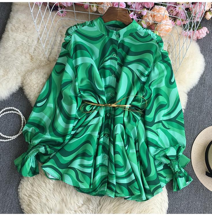 Women's Blouses A598 PREPOMP 2023 Spring Women Oversized Shirt Stand Collar Tie Dye Print Long Lantern Sleeve Fashion Causual Blouse
Women's Blouses A598 PREPOMP 2023 Spring Women Oversized Shirt Stand Collar Tie Dye Print Long Lantern Sleeve Fashion Causual Blouse