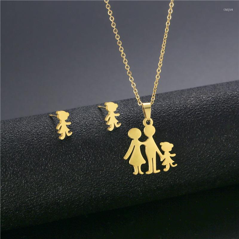 Necklace Earrings Set WANGAIYAO2023 Fashion And Simple Family Of Four Female Stainless Steel Suit Ladies Clavicle Chain Mother's, Picture shown
Necklace Earrings Set WANGAIYAO2023 Fashion And Simple Family Of Four Female Stainless Steel Suit Ladies Clavicle Chain Mother's, Picture shown