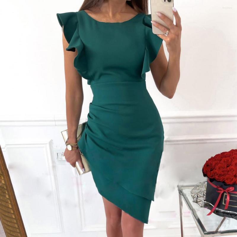 Casual Dresses Pencil Dress Female Mini O Neck Solid Color Waist Tight Pleats Formal, Red
Casual Dresses Pencil Dress Female Mini O Neck Solid Color Waist Tight Pleats Formal, Red