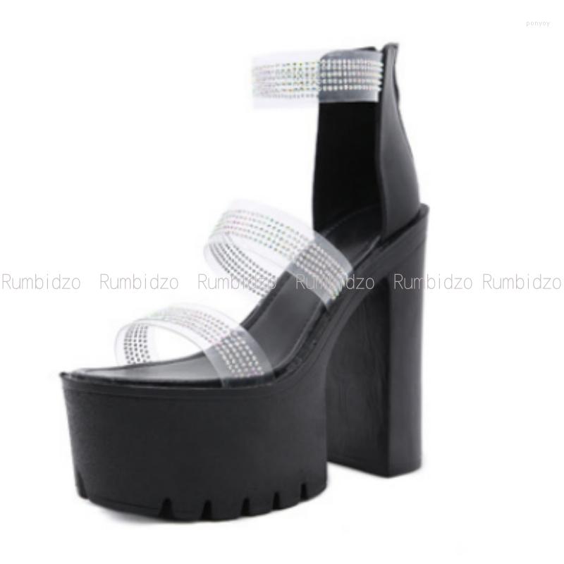Sandals Women High Heels Open Toe Transparent PVC Rhinestone Chunky Heeled Big Size 43 Dress Party Shoes, Black
Sandals Women High Heels Open Toe Transparent PVC Rhinestone Chunky Heeled Big Size 43 Dress Party Shoes, Black