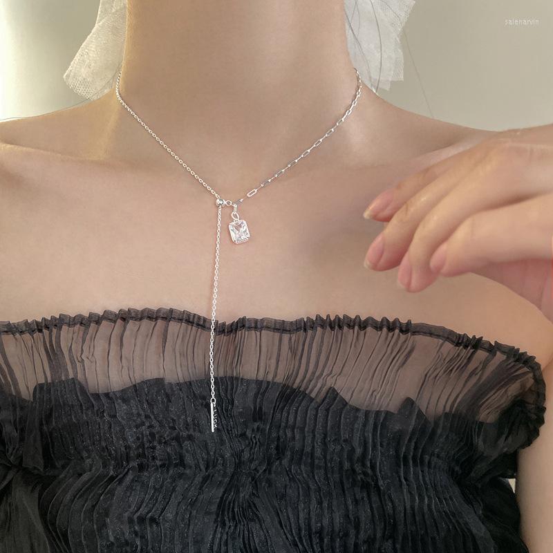Chains Trendy Square Zircon Choker Necklaces Simple Shiny Tassel Pendants For Women Girl Neck Accessories Jewelry
Chains Trendy Square Zircon Choker Necklaces Simple Shiny Tassel Pendants For Women Girl Neck Accessories Jewelry