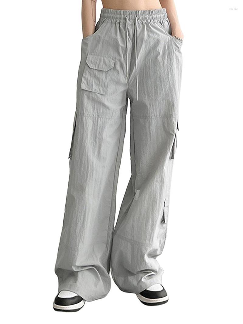Women' Pants Women Cargo Trousers Baggy High Waist Sport Oversized Hip Hop Jogging Bottoms Drawstring Loose Streetwear, Gray 
Women' Pants Women Cargo Trousers Baggy High Waist Sport Oversized Hip Hop Jogging Bottoms Drawstring Loose Streetwear, Gray