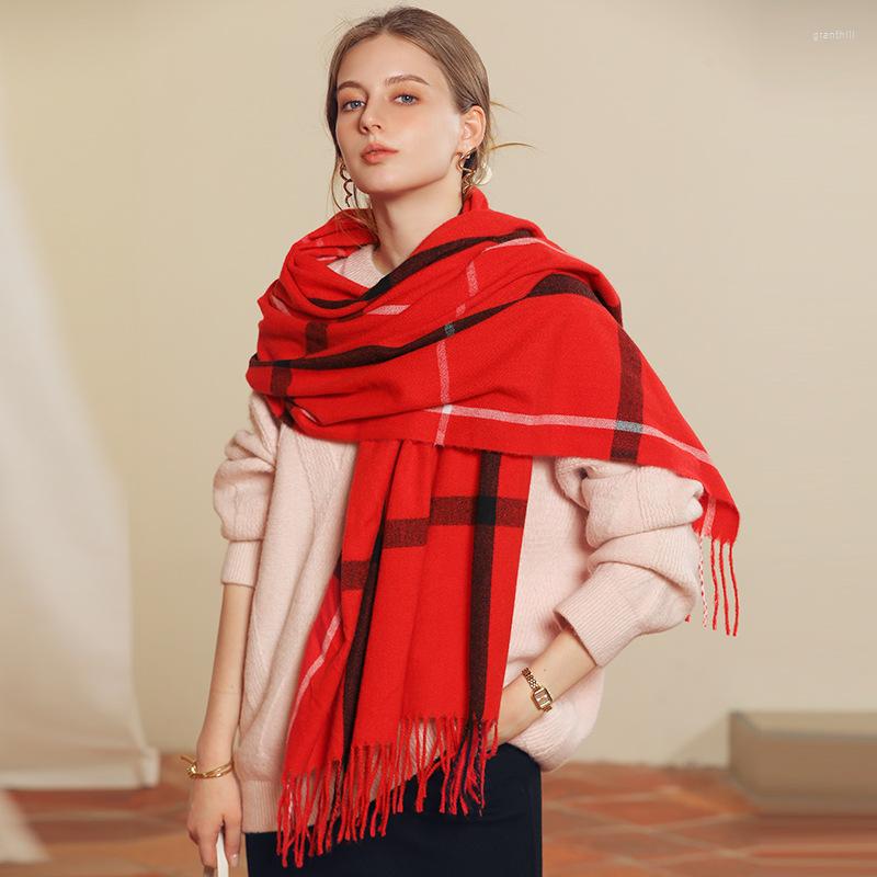 Scarves Luxury Scarf For Women Black And White Plaid Cashmere Winter Neck Warmer Soft Pashmina Shawls Wraps Green Pink Bandana
Scarves Luxury Scarf For Women Black And White Plaid Cashmere Winter Neck Warmer Soft Pashmina Shawls Wraps Green Pink Bandana