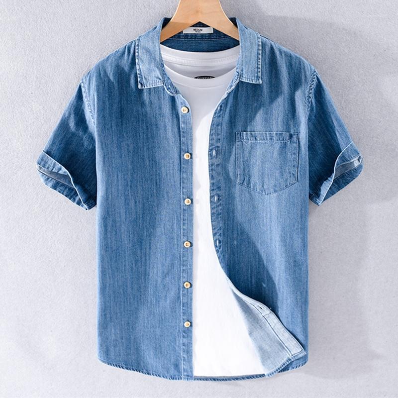 Men's Casual Shirts Men's Business Short-sleeved Denim Shirt 2023 Summer Classic Fashion Cowboy Jacket Male Brand Tops Cotton Clothes, Light blue
Men's Casual Shirts Men's Business Short-sleeved Denim Shirt 2023 Summer Classic Fashion Cowboy Jacket Male Brand Tops Cotton Clothes, Light blue