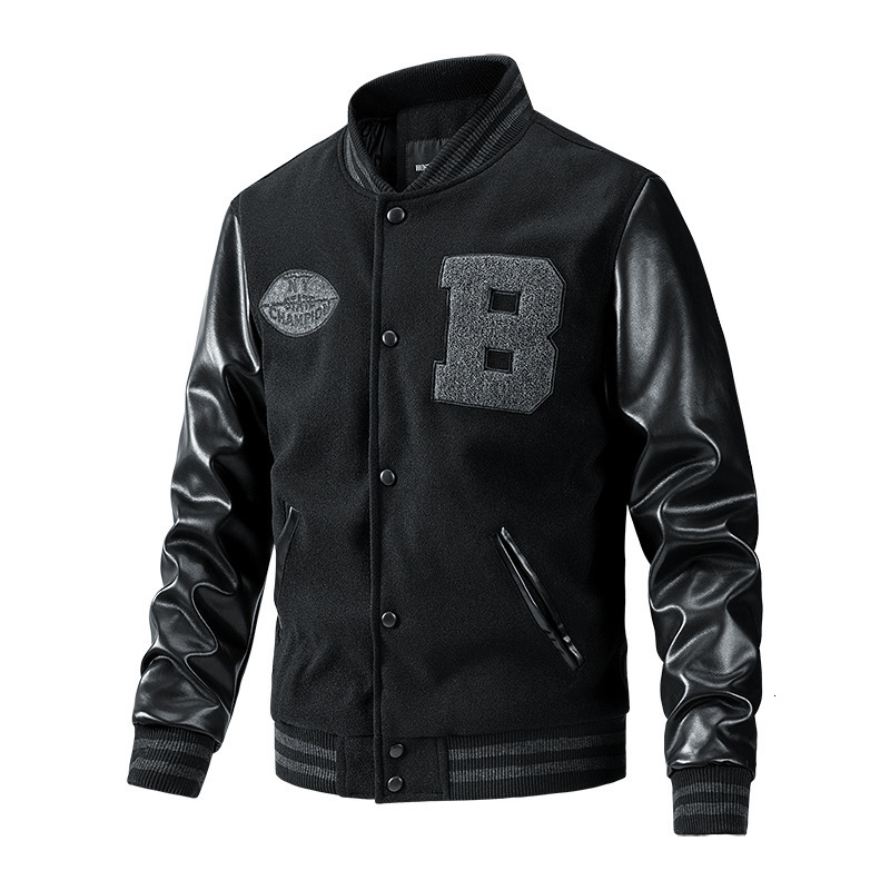 Men's Jackets Arrival Baseball Jacket Bomber Autumn Winter Clothing Leather Sleeve Thin Cotton Coats Size -3XL 230317, Black
Men's Jackets Arrival Baseball Jacket Bomber Autumn Winter Clothing Leather Sleeve Thin Cotton Coats Size -3XL 230317, Black