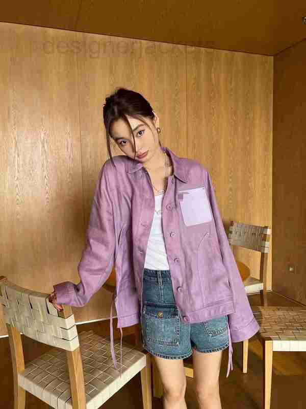Women' Jackets designer The new linen jcket is too beutiful with shiny upper body which cn lso be worn in hot summer 6LVY, Purple
Women' Jackets designer The new linen jcket is too beutiful with shiny upper body which cn lso be worn in hot summer 6LVY, Purple