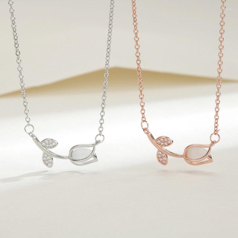 Pendant Necklaces Classic Tulips Charm Necklace For Female Elegant Simple Opals Flower Choker Luxury Trendy Jewelry Gifts Party
Pendant Necklaces Classic Tulips Charm Necklace For Female Elegant Simple Opals Flower Choker Luxury Trendy Jewelry Gifts Party