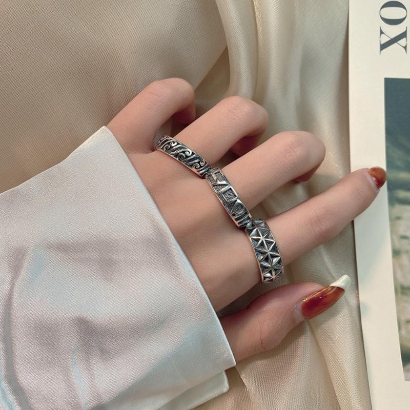 Cluster Rings 925 Sterling Silver Ring Rhombus Frame Vintage Geometric For Women Elegant Antique Wave Adjustable Jewelry Party Gift
Cluster Rings 925 Sterling Silver Ring Rhombus Frame Vintage Geometric For Women Elegant Antique Wave Adjustable Jewelry Party Gift