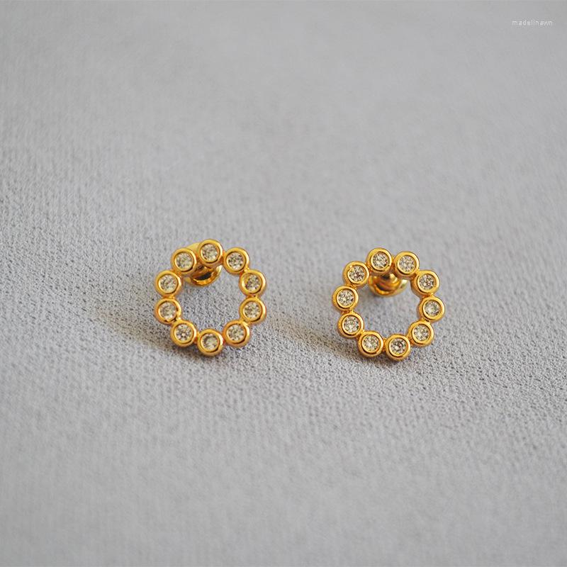 Stud Earrings Micro Inlaid Zircon Rhinestone Circle 925 Silver Pin Ear Ring For Women
Stud Earrings Micro Inlaid Zircon Rhinestone Circle 925 Silver Pin Ear Ring For Women