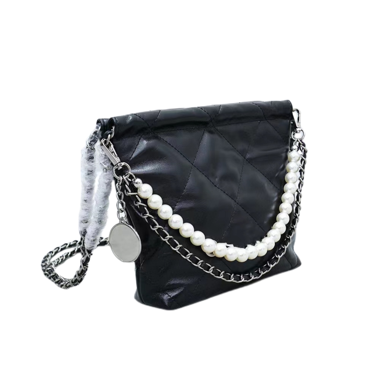 Fashion C Crossbody Bag Luxury Women Garbage Bag Metal Pearl Double Chain Diamond Checker Large Capacity Genuine Leather Vintage Badge Metal Logo Designer Bag, Black gold chain
Fashion C Crossbody Bag Luxury Women Garbage Bag Metal Pearl Double Chain Diamond Checker Large Capacity Genuine Leather Vintage Badge Metal Logo Designer Bag, Black gold chain