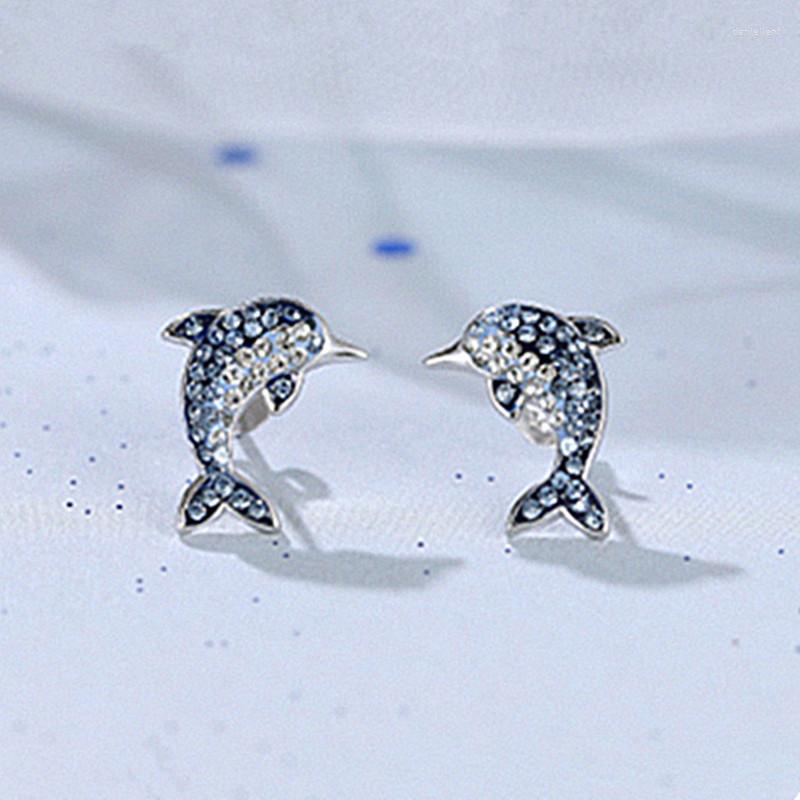 Stud Earrings Trendy Sea Animal Gradient Blue Pink Zircon Dolphin 2023 Women & Girl Fashion Jewelry
Stud Earrings Trendy Sea Animal Gradient Blue Pink Zircon Dolphin 2023 Women & Girl Fashion Jewelry