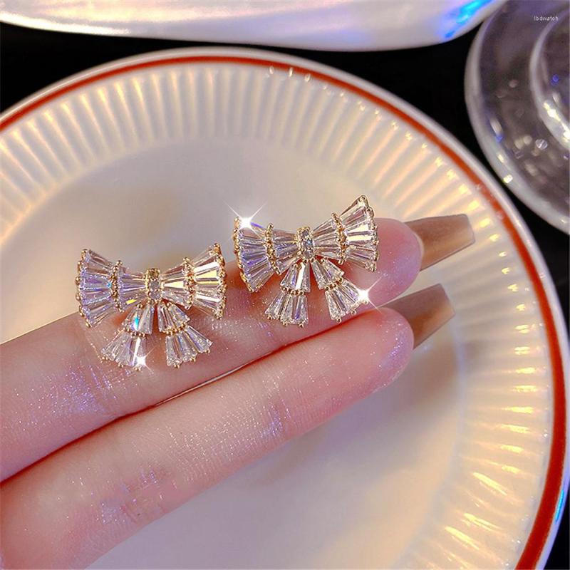 Hoop Earrings Korean Ins Trendy Tiktok Same Style Super Flash Zircon Bow Women'S S925 Silver Needle Simple Temperament 
Hoop Earrings Korean Ins Trendy Tiktok Same Style Super Flash Zircon Bow Women'S S925 Silver Needle Simple Temperament