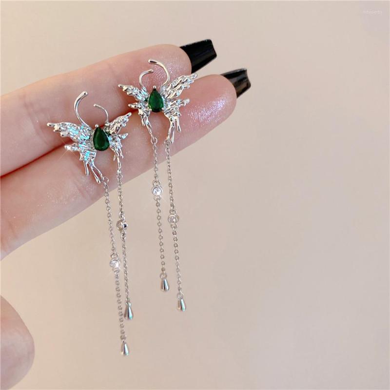 Hoop Earrings Water Drops Green Zircon Metal Butterfly Tassel Exaggerated Cool Tide Net Red Retro Spice Girls
Hoop Earrings Water Drops Green Zircon Metal Butterfly Tassel Exaggerated Cool Tide Net Red Retro Spice Girls
