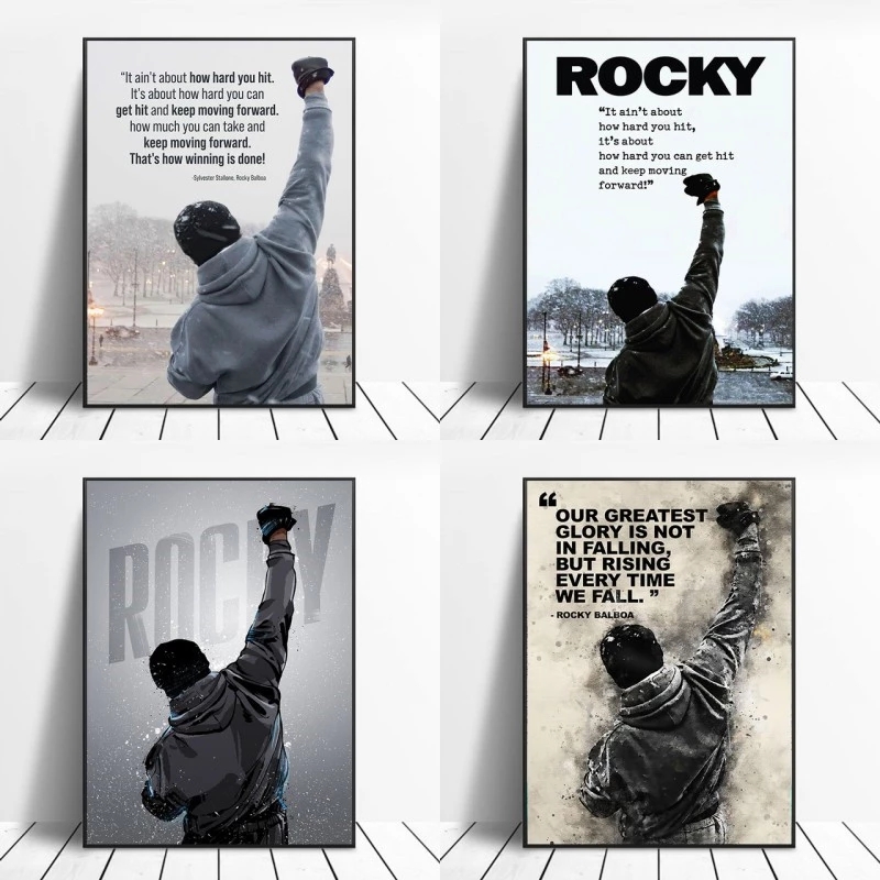 Black White Rocky Balboa Boxing Canvas Painting Motivational Posters and Prints Wall Art Picture for Living Room Home Decoration
Black White Rocky Balboa Boxing Canvas Painting Motivational Posters and Prints Wall Art Picture for Living Room Home Decoration