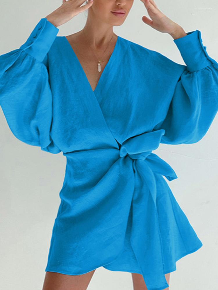 Casual Dresses Tossy Women Shirt Dress Summer Long Sleeve Irregular A-line With Belt V-Neck Vestidos Fashion Chic Tunic, Blue
Casual Dresses Tossy Women Shirt Dress Summer Long Sleeve Irregular A-line With Belt V-Neck Vestidos Fashion Chic Tunic, Blue