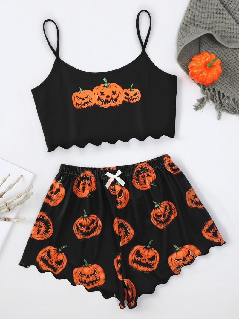 Women' Sleepwear Casual Home Wear Lady Cute Crop Top Underwear Suits Women Halloween Cartoon Pumpkin Print Camisole Shorts Pajama Set, 04
Women' Sleepwear Casual Home Wear Lady Cute Crop Top Underwear Suits Women Halloween Cartoon Pumpkin Print Camisole Shorts Pajama Set, 04