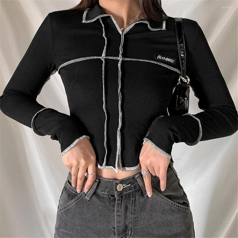 Women' T Shirts Casual Women Black Long-Sleeve Cropped Top T-Shirt Chic Patchwork Slim Fit Blouse Tops Bottoming Shirt Spring Autumn
Women' T Shirts Casual Women Black Long-Sleeve Cropped Top T-Shirt Chic Patchwork Slim Fit Blouse Tops Bottoming Shirt Spring Autumn