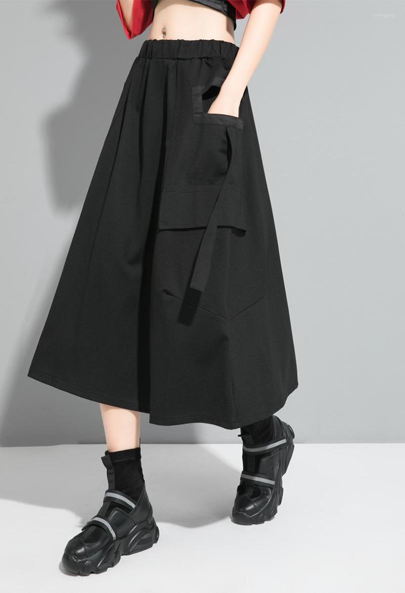 Skirts 2023 Spring And Autumn Fashion Pocket Personalized Medium Length A-line Skirt Trend Shows Thin Elastic Waist Comfortable, Black
Skirts 2023 Spring And Autumn Fashion Pocket Personalized Medium Length A-line Skirt Trend Shows Thin Elastic Waist Comfortable, Black