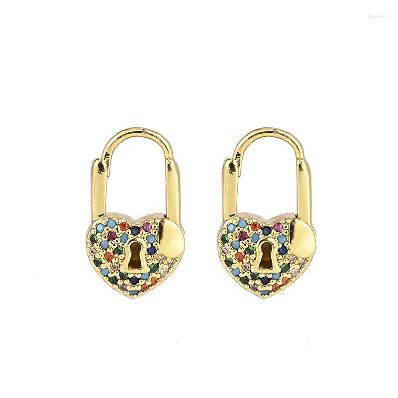 Stud Earrings 2023 Fashion Women Sweat Double-faced Colorful Zircon Inlaid Heart Lock Earring Party Hollow
Stud Earrings 2023 Fashion Women Sweat Double-faced Colorful Zircon Inlaid Heart Lock Earring Party Hollow